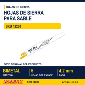 BLI.SIERRA SABLE 5 HOJAS S1411DF L.280MM