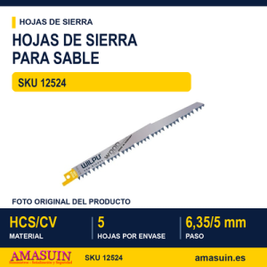 BLI.SIERRA SABLE 5 HOJAS S1531L L.220MM