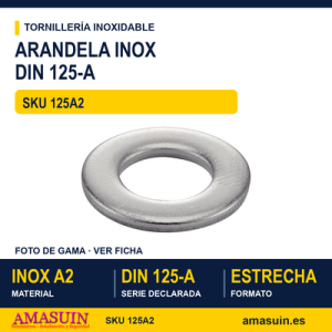 Arandela DIN 125-A / ISO 7089 Inoxidable A2