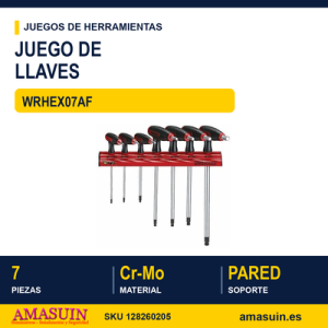 Juego de llaves hexagonales WRHEX07AF - 7 Piezas