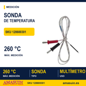 Sonda de temperatura Extra para multímetro