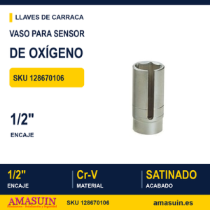 Vaso para sensor de oxígeno 1/2" 90 mm AT350