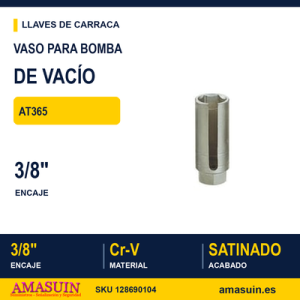 Vaso para bomba de vacío 3/8" 80 mm AT365