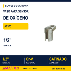 Vaso para sensor de oxígeno 1/2" 50 mm AT375