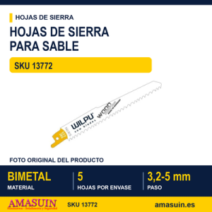 BLI.SIERRA SABLE 5 HOJAS S1111VF L.205MM