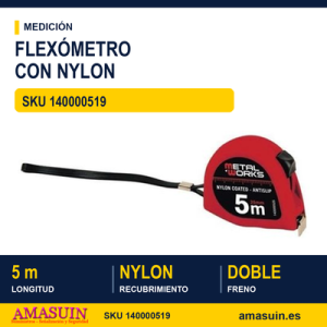 Flexómetro de Nylon 5m x 19mm