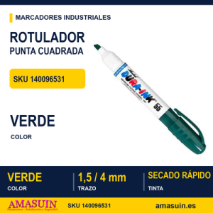 Rotulador de Punta Cuadrada Dura-Ink 55 Verde
