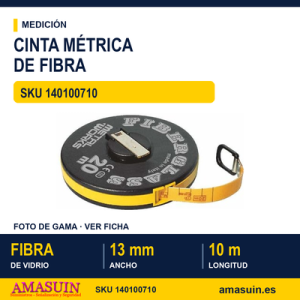 Cinta Métrica Fibra de Vidrio 10m x 13mm