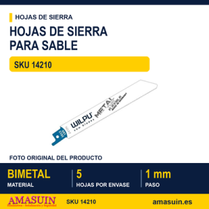 BLI.SIERRA SABLE 5 HOJAS S522AF L.80MM