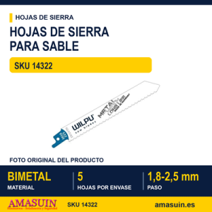 BLI.SIERRA SABLE 5 HOJAS TWIN CUT L.225MM