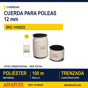 Cuerda Poleas 12mm. 100m.