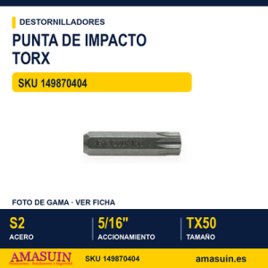 Punta de impacto hexagonal 970050 TX50