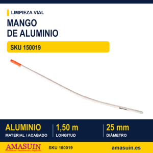 Mango de Aluminio Anodizado Ergonómico (1,50m / Ø25mm)