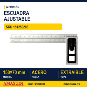 ESCUADRA AJUSTABLE 150x70 mm