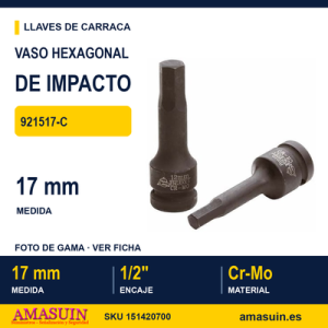 Vaso de Impacto Hexagonal 1/2" 921517-C - 17mm