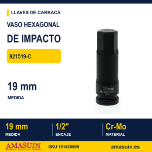 Vaso de Impacto Hexagonal 1/2" 921519-C - 19mm