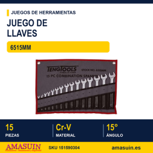 JUEGO de 15 LLAVES COMBINADAS 5,5-19MM 6515MM