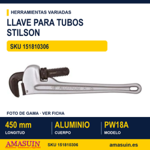 Llave para Tubos Stilson de Aluminio 18" PW18A