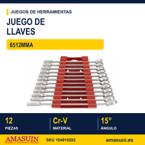 JUEGO de 12 LLAVES COMBINADAS 20-32MM 6512MMA