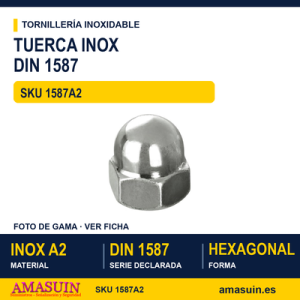 Tuerca ciega DIN 1587 / ISO 4161 Inoxidable A2