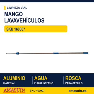 Mango de Aluminio Lava-Vehículos 300 cm