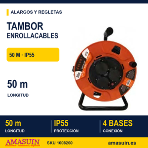 Tambor Enrollacables 50m. IP55.