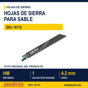 BLI.SIERRA SABLE 1 HOJA S641HM L.130MM