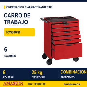 Carro de Trabajo TCW806N1 - 6 cajones