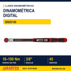 Llave dinamométrica digital 3892D100 3/8" - 10 - 100 Nm