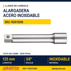 Alargadera de Acero Inoxidable 3/8 MS380023-C 125 MM