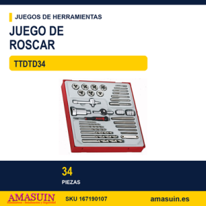 JUEGO DE ROSCAR TTDTD34 34 PZAS