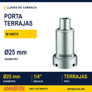PORTA TERRAJAS M140070 1/4" Ø25mm