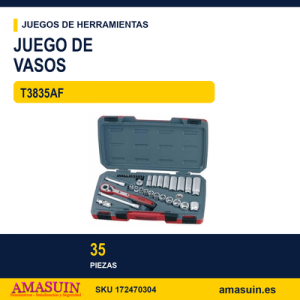 JUEGO DE LLAVES DE VASO ARTICULADA T3835AF 35 PZAS