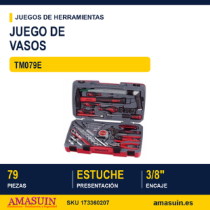 Juego de llaves de vaso 3/8" combinadas TM079E - 79 Piezas