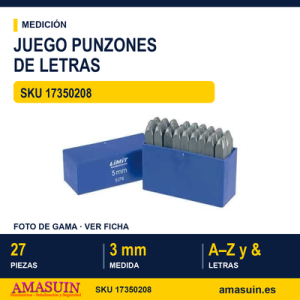 Punzón de Letras para Acero y metal 1735-3 mm