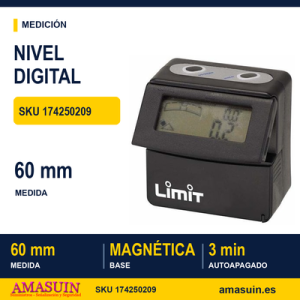 MINI NIVEL DIGITAL Y TRANSPORTADOR 60 mm