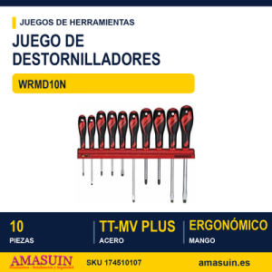 JUEGO DESTORNILLADORES WRMD10N - 10 piezas