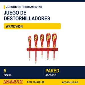 JUEGO DE DESTORNILLADORES AISLADOS WRMDV05N - 5 piezas