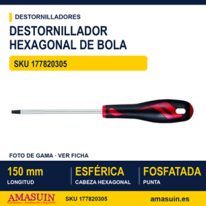 Destornillador Hexagonal de Bola MD7030HBN - 3 MM