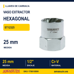 Vaso extractor hexagonal 1/2" ST12325 - 25 mm