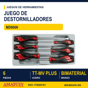 JUEGO DE DESTORNILLADORES MD906N - 6 piezas