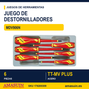 Juego de Destornilladores Aislados MDV906N - 6 piezas