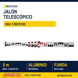 Jalón telescópico de nivelación