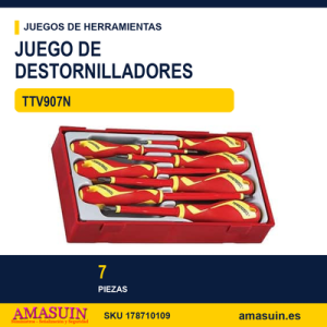 Juego de Destornilladores Aislados TTV907N - 7 Piezas