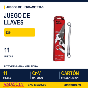 Juego de 11 Llaves de Estrella Acodadas 6311