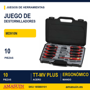 Juego de Destornilladores TX MD910N- 10 piezas