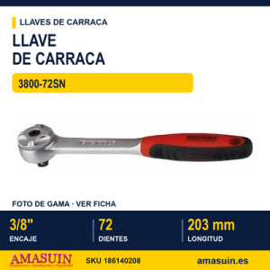 Llave de Carraca 3/8" 3800-72SN