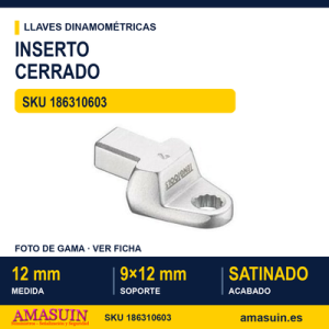 INSERTO LLAVE CERRADA 9X12 - 12 MM