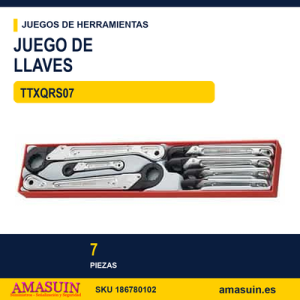 JUEGO DE LLAVES RAPIDAS PARA TUBOS TTXQRS07 - 7 piezas