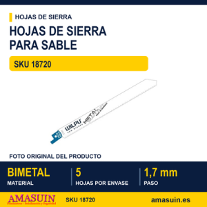 BLI.SIERRA SABLE 5 HJS M DIENTES L.180MM (18720)